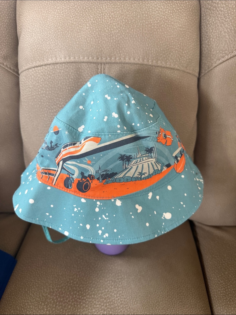 Space mountain  Blue & Orange Adventure Bucket Hat